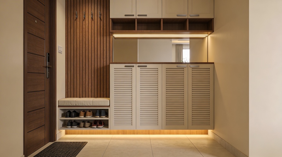 Main Entry with Shoe Rack