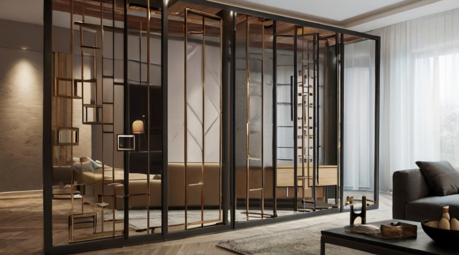 Living room partition Interiors